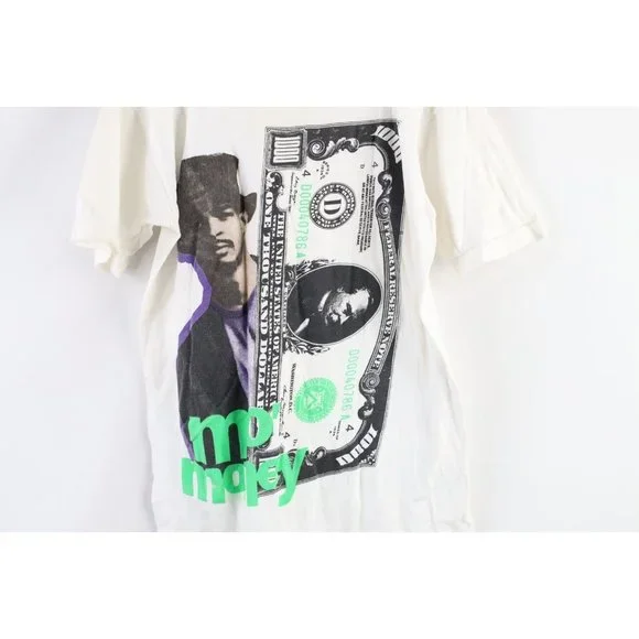 Vintage 90s Mens Small Distressed Damon Wayans Mo Money Movie T-Shirt White USA